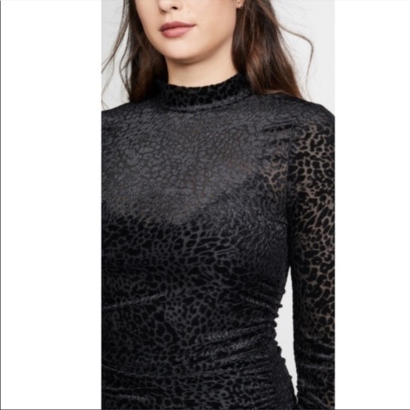 NWT LIKELY Leopard Black Mini Dress - Picture 3 of 11